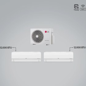 Resim Lg 1+2 Multi Sistem / 12+12 Iç Üniteler = 1 Adet Dış Ünite Al Thinq Wi-Fi Kontrolü 