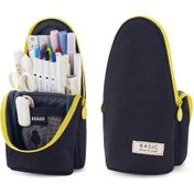 Resim Ganzhoushop Kalem Kutusu Genç Kalem Kutusu Öğrenci Cep Telefonu Ayaklı Kalem Kutusu Büyük Stand Kalem Kesesi 