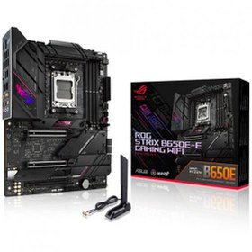 Resim ROG STRIX B650E-E GAMING WIFI AMD B650 AM5 DDR5 6400 DP HDMI 4X M2 USB3.2 WİFİ 6E BT AURA RGB 2.5GBİT LAN ATX ARMOURY CRATE AI SUİTE 3 PCIE SLOT Q RELEASE ROG STRIX B650E-E GAMING WIFI AMD B650 AM5 DDR5 6400 DP HDMI 4X M2 USB3.2 WİFİ 6E BT AURA RGB 2.5GBİ...