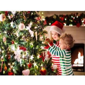 Resim Luxury Series 180 Cm Metal Ayaklı 60 Adet Süslü Ve Işıklı Yılbaşı Çam Ağacı 