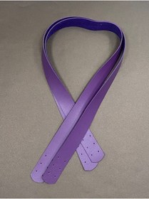 Resim Dikmeli Spor Sap / Çanta Sapı / Deri Dikmeli Sap 70 Cm Mor Mor 