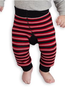 Resim Denokids İtfaiye Erkek Bebek Örme Çizgili Tayt-Pantolon 