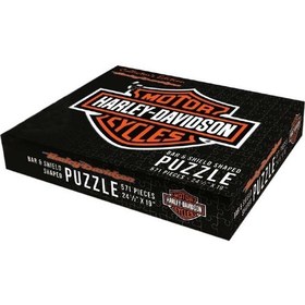 Resim Harley-Davidson Bar & Shield Logo Shaped Puzzle - 571 Pieces 