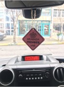 Resim Bebek Çikolatası Arabada Prenses Var Baskılı Ahşap Ayna Süsü - (kokusuzdur) 