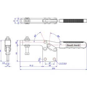 Resim Good Hand GH-22384 Yatay Geçişli Kelepçe | 500 kg Kapasiteli Kelepçe - Montaj ve Sabitleme İşleri İçin 