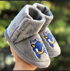 Resim Pandalina Cırtlı Çocuk Panduf Kaydırmaz Taban Hızlı Çocuk Figürlü Terletmez Üşütmez Anaokulu Kreş Ev Pandufu 