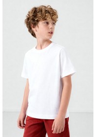 Resim Standart Fit Basic O Yaka 2li Paket Siyah-beyaz Unisex Çocuk T-shirt - 11328 Siyah - Beyaz 
