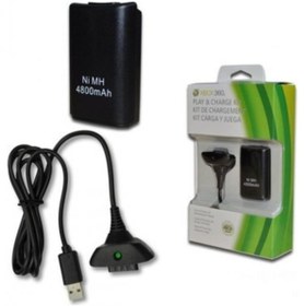 Resim Xbox 360 Uyumlu Joystick Kol Şarj Kiti Batarja Usb Kablosu Ile Birlikte 