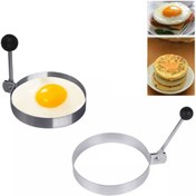 Resim E-RICH Metalik Daire Şeklinde Metal Omlet Yumurta ve Krep Kalıpları 
