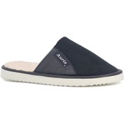 Resim soElite Kadife Önü Kapalı Yumuşak Tabanlı Yarı Deri Erkek Ev Misafir Terliği Çeyiz Bohça 