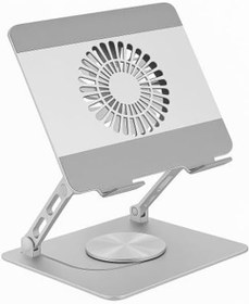 Resim Coverzone Şok Soğutma Profesyonel Dizüstü Bilgisayar Notebook Soğutucu Laptop Stand Oyuncu Laptoplarına Özel Tek Büyük Fanı İle Hızlı Soğutma 1 Type-C Giriş 360 Derece Döner | K8 