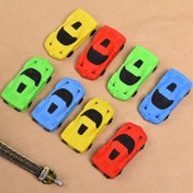 Resim 4 Adet Mini Yarış Arabası Silgiler - Canlı Sarı, Kırmızı, Yeşil, Mavi - Ev, Okul, Sınıf Ödülleri, Hediyeler ve Eğlenceli Kırtasiye İçin Sentetik Kauçuk Kalem Silgileri, Okul Malzemeleri | Canlı Silgil 