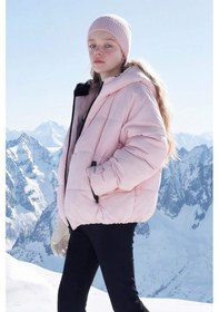 Resim Defacto Kız Çocuk Su Geçirmez Kapüşonlu Fermuarlı Şişme Mont F3512a825aupn144 Pembe-pn144 