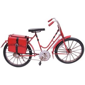 Resim Dekoratif Metal Bisiklet Çantalı Vintage Ev Ofis Hediyelik - 