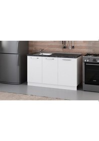 Resim Minar 140 Cm Mutfak Dolabı Beyaz 140-B2-Alt Modül Beyaz 