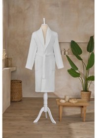 Resim Özdilek Colourist Beyaz Xxl Beden Şalyaka Tek Bornoz Beyaz 