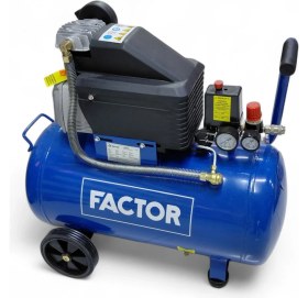 Resim Factor ZB2550 Hava Kompresörü 2.5 Hp 50 Litre Tank 8 Bar Sanayi Tipi Güçlü Endüstriyel Kompresör 
