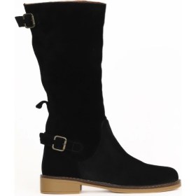 Resim Bueno Shoes Siyah Süet Kadın Düz Çizme 01WD0500 01WD0500 