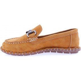 Resim Dgn 600-23y Kadin Dikiş Detayli Metal Tokali Loafer Ayakkabi 600-2109-R6022 Turuncu 