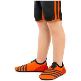 Resim Kiko Kids Enigma Havuz Plaj Erkek Çocuk Deniz Ayakkabısı 7501 Turuncu - Siyah Turuncu - Siyah 