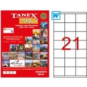 Resim Tanex Lazer Etiket Tw-2121 70 X 38 MM 