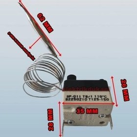Resim Ender TECESA Gazlı Emniyet Termostadı Sabit 110 Derece 2 Kontaklı 