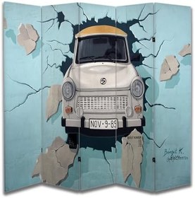 Resim Araba Tasarımlı Oda Bölücü Paravan 180 x 200 cm 