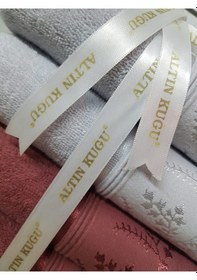 Resim Ditsy Yüz Havlusu 4 Adet- Gri Mürdüm Gri - Mürdüm 