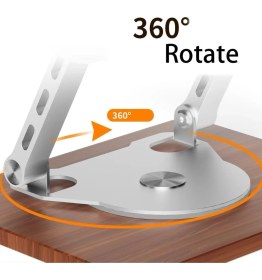 Resim Storemax Notebook ve Laptop Uyumlu 360 Derece Dönen Stant, Ayarlanabilir Laptop Tutucu, Sağlam Tabanlı, Yüksekliği Ayarlanabilir Tutucu, Notebook Stant 1062M 
