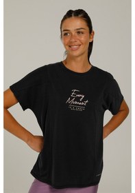 Resim Lumberjack Jasmıne Slogan Detaıled T Kadın Kısa Kol T-Shirt Siyah (545264890) Siyah 