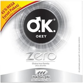 Resim Okey Zero 45'li Prezervatif (2 paketi) 