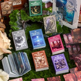 Resim Glamorous Light Serisi'nden Vintage Temalı, Çeşitli Durumlar İçin Uygun, Scrapbook Süslemeleri, Dergi Aksesuarları, Albüm Günlük Süslemeleri, Atık Dergi Süslemeleri, Sanat ve El Sanatları Proje Süslemeleri, Scrapbook Malzemeleri ve DIY El Sanatları Süslemeleri İçin Uygun, 100 Sayfa İçerikli MINI Boyutlu Dekoratif Kağıt Kitapları 