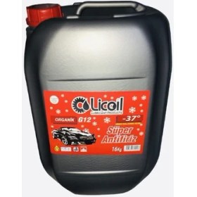 Resim Licoil Organik G12 Kırmızı Antifiriz -37 Derece 16Kg Bidon ÜT:2023 