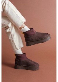 Resim Cuen Kahverengi Süet Bot Çok Renkli 