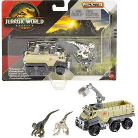 Resim Matchbox Jurassic World Dino Transporter Arabaları Velocıraptor B Çok Renkli 