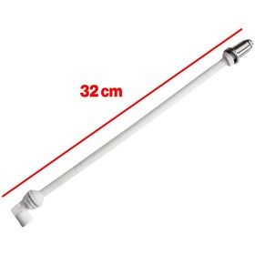 Resim Badem10 Uzun Klozet Tuvalet Taharet Çubuğu 32 cm Plastik Borulu Ayarlanabilir Kısaltılabilir U Tipli Montaj 