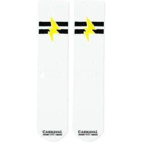 Resim CARNAVAL SOCKS Çift Şeritli Şimşek Desenli Bilek Arkası Spor Çorap 