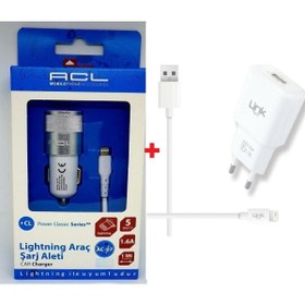 Resim ACL Iphone Uyumlu Araç Ve T442 Strong Iphone Lightning Usb 2.1a Şarj Aleti 