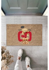 Resim Bej Kapı Önü Paspası Never Let You Go Desen K-3355 