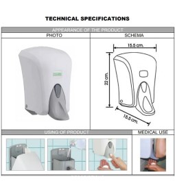 Resim Vialli F6MC Hazneli Medical Köpük Sabun Dispenseri 1000 ml Krom 