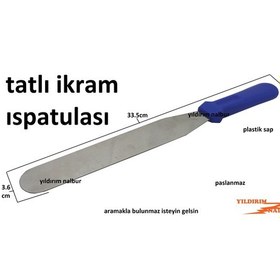 Resim Tatlı İkram Ispatulası Baklava Tatlı Spatulası 33cm Yuvarlak Ağız 