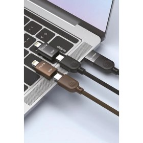 Resim Torima U17 Siyah 4-In-1, Type-C To Type-C And Ligthning -Usb Çoklu Değiştirilebilir Başlıklı 100CM - 85W Hızlı Şarj ve Data Kablosu 