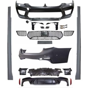 Resim OLED GARAJ Bmw 5 Serisi G30 İçin Uyumlu LCI M5 Body Kit Panjur 2021+ 