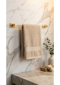 Resim Premium Gold Alüminyum Büyük Havlu Askısı Yapışkanlı Altın 
