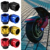 Resim 2 adet Evrensel CNC Alüminyum Alaşımlı Darbe Koruma Kupası, Motosiklet/Scooter Ön Çatal için Şok Emici - Modifikasyon Aksesuarı 