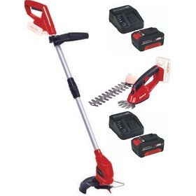 Resim Einhell GC-CT 18/24 Akülü Kenar Kesme Makinesi GE-CG 18 li Akülü Çim Çalı Makası 2x4.0ah Bahçe Seti 