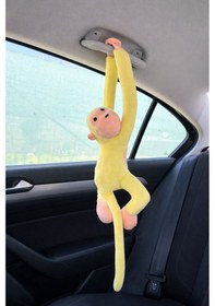 Resim Elleri Yapışan Oyun Ve Uyku Arkadaşı Peluş Maymun Oyuncak Sarılan Maymun M0006 Sarı 