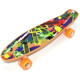 Resim Işıklı Silikon Teker Kaykay 881 Çok Renkli 