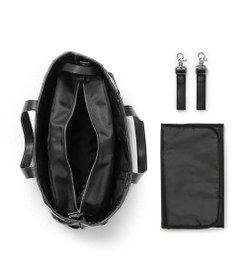 Resim Örgülü Deri Bebek Bakım Çantası, Termo Cepli, Özel Bölmeli, Bebek Arabasına Takılabilir 