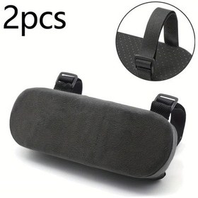 Resim Fochsia Siyah 2 Adet Ergonomik Ofis Kolçakları Memory Köpük Ayarlanabilir Kolçak Yastığı Siyah 